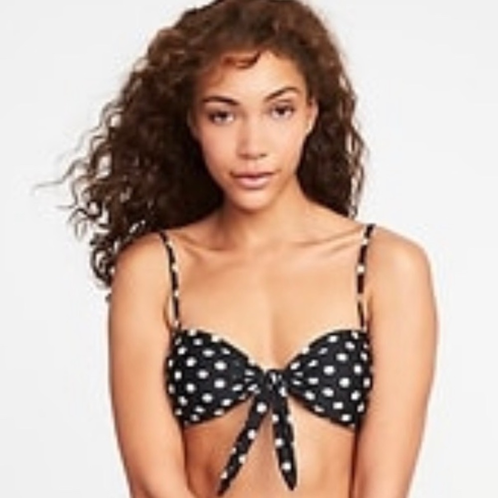 Polka Dot Knotted-Tie Top & Bikini Bottom